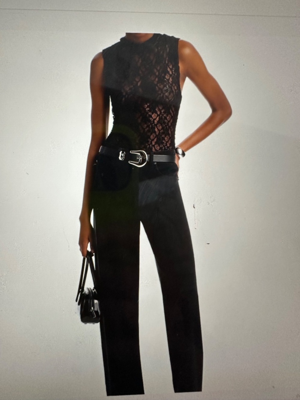 FRAME DENIM SLEEVELESS BLACK LACE TOP. XS - Picture 7 of 8